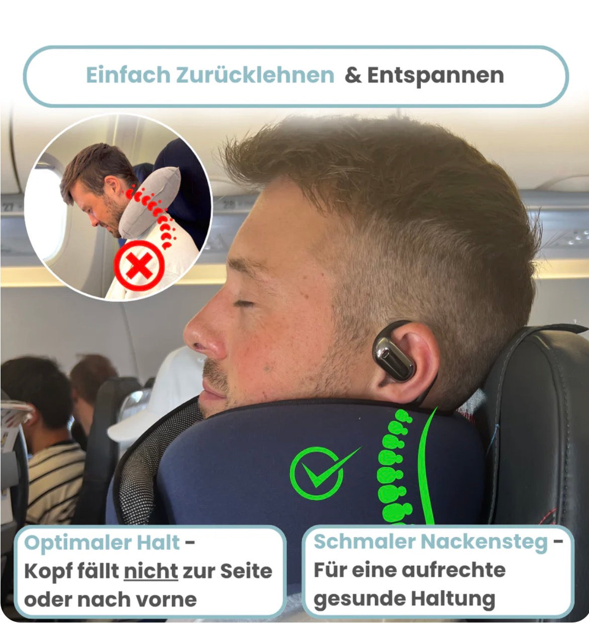AeroRest 360° ™  Ergonomisches Premium Nackenkissen